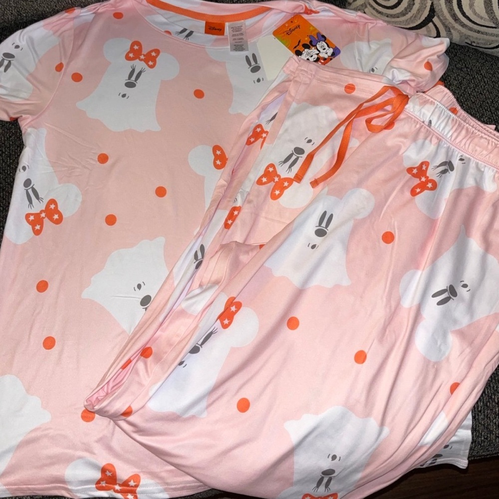Halloween Minnie and Mickey Ghost Pink Pajamas